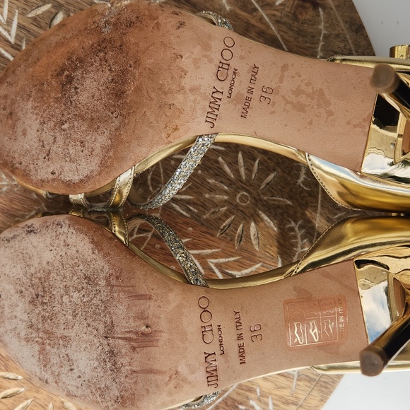 Jimmy Choo Metallic Gold & Silver High Heels - size 36 EU - Picture 14 of 15